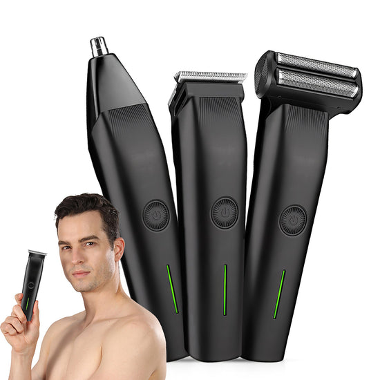 Beard Trimmer, 3 In 1 Hair Clippers And Mens Grooming Kit, Face, Nose, Ear Hair Trimmer - Black 1Heartof5