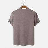 Men Summer Solid Color Round Neck Basic T-Shirts My Store