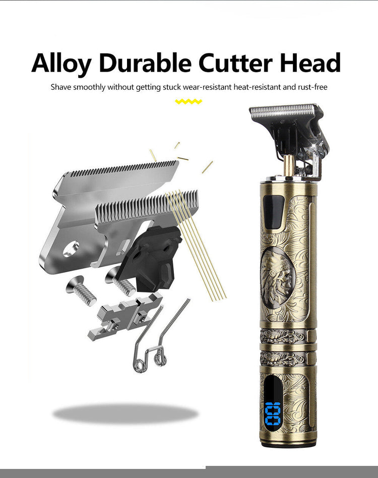 Beard Trimmer Hair Clippers Cordless Hair Cutting Kit Barber Shaving Machine For Men USB Rechargeable 1Heartof5