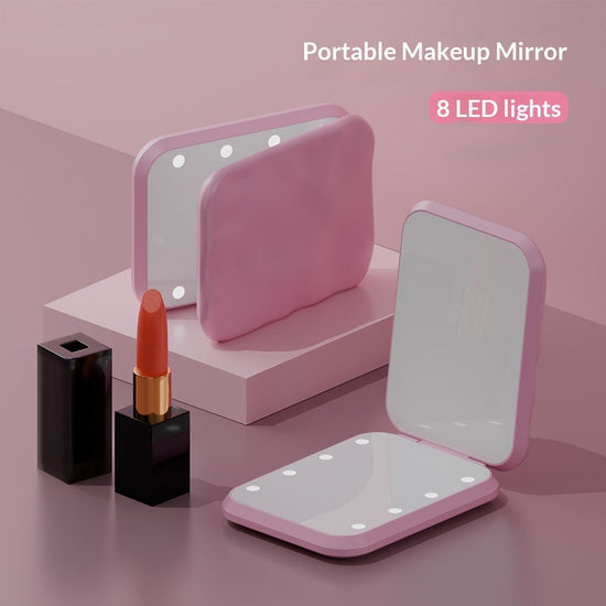 Ultra-thin LED Handheld Makeup Mirror 1Heartof5