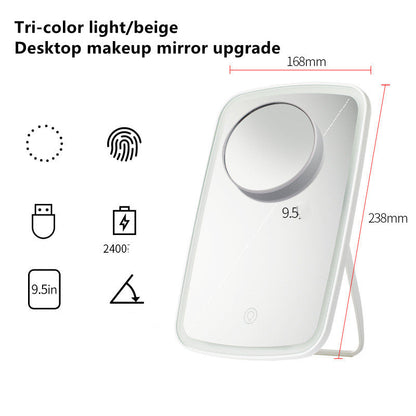 Portable Folding Desktop LED Makeup Mirror 1Heartof5