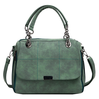 Matte Women  Scrub Female Shoulder Bags Large Capacity Matcha Green PU Leather Lady Totes Boston Bag for Travel Hand Bags My Store