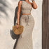 Sleeveless Vest Top And Slim-fit Two-piece Skirt Set 1Heartof5