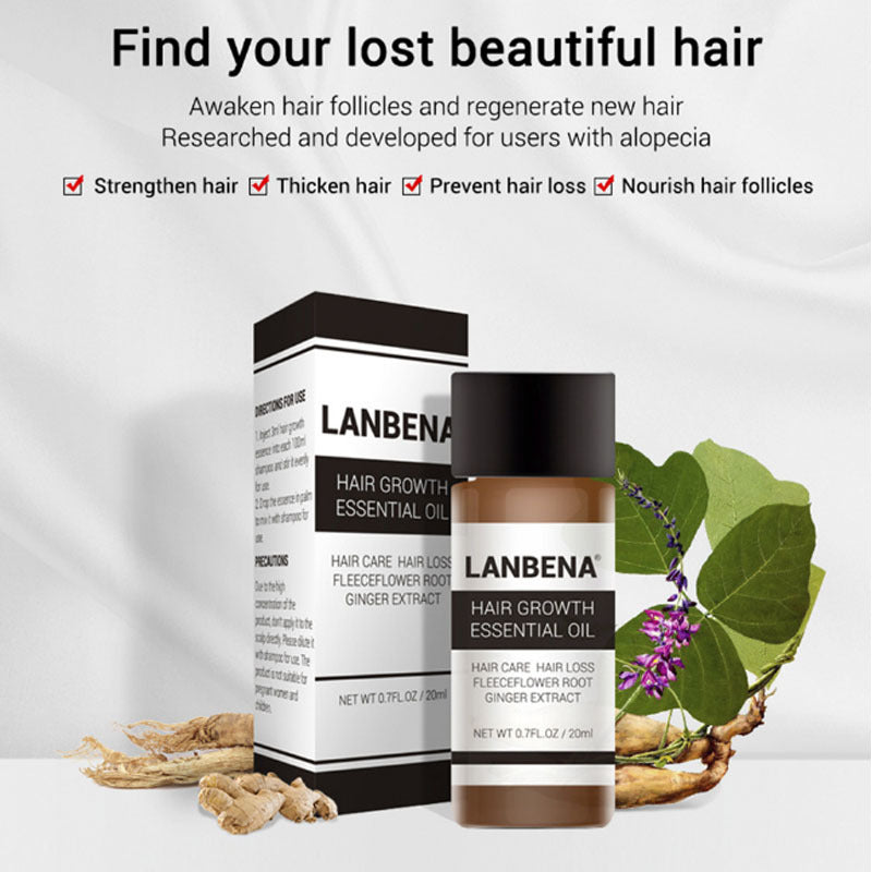 LANBENA Hair Care Essential Oil Hair Growth Treatment Prevention Hair Loss Treatment 20ml My Store