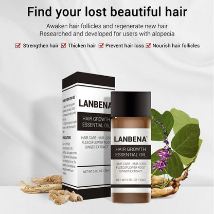 LANBENA Hair Care Essential Oil Hair Growth Treatment Prevention Hair Loss Treatment 20ml My Store
