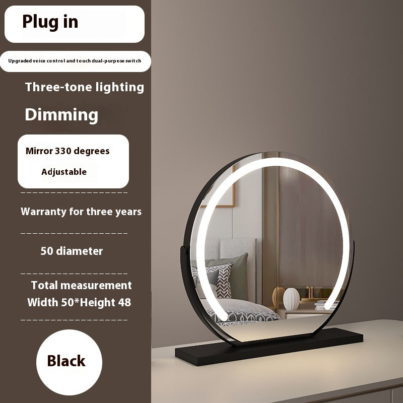 Semicircle LED With Light Makeup Desktop Smart Touch Dimming Fill Light Mirror Adjustable 1Heartof5
