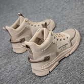 Ankle Boots Men Lace-up Martin Boots Platform Canvas Shoes My Store