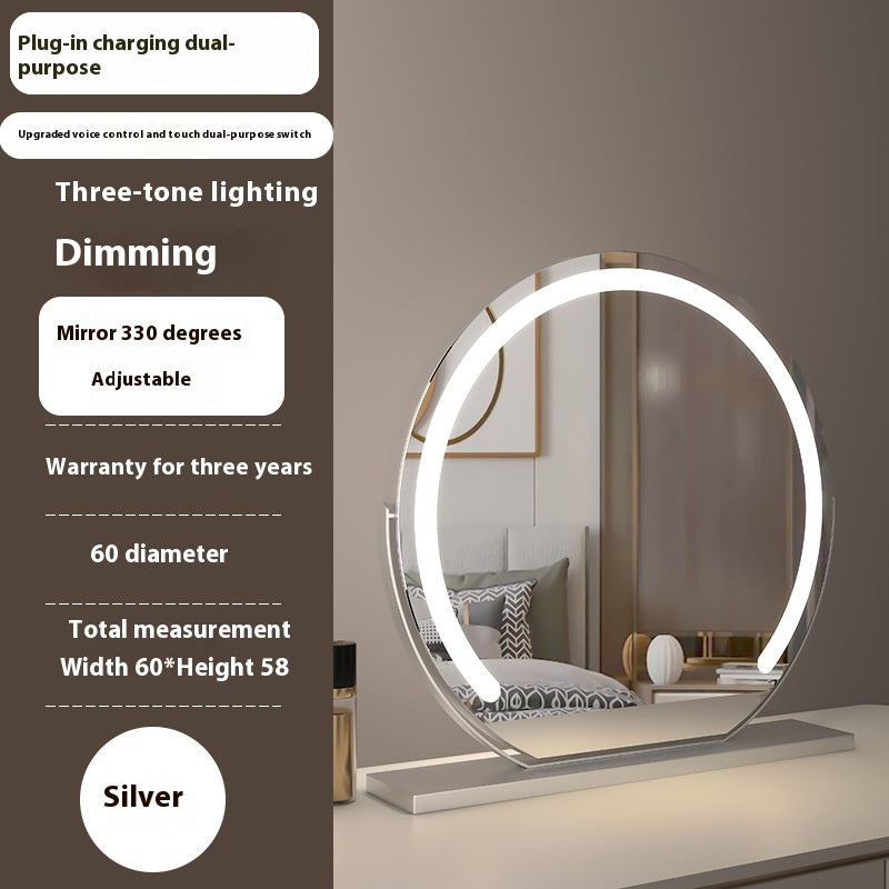 Semicircle LED With Light Makeup Desktop Smart Touch Dimming Fill Light Mirror Adjustable 1Heartof5