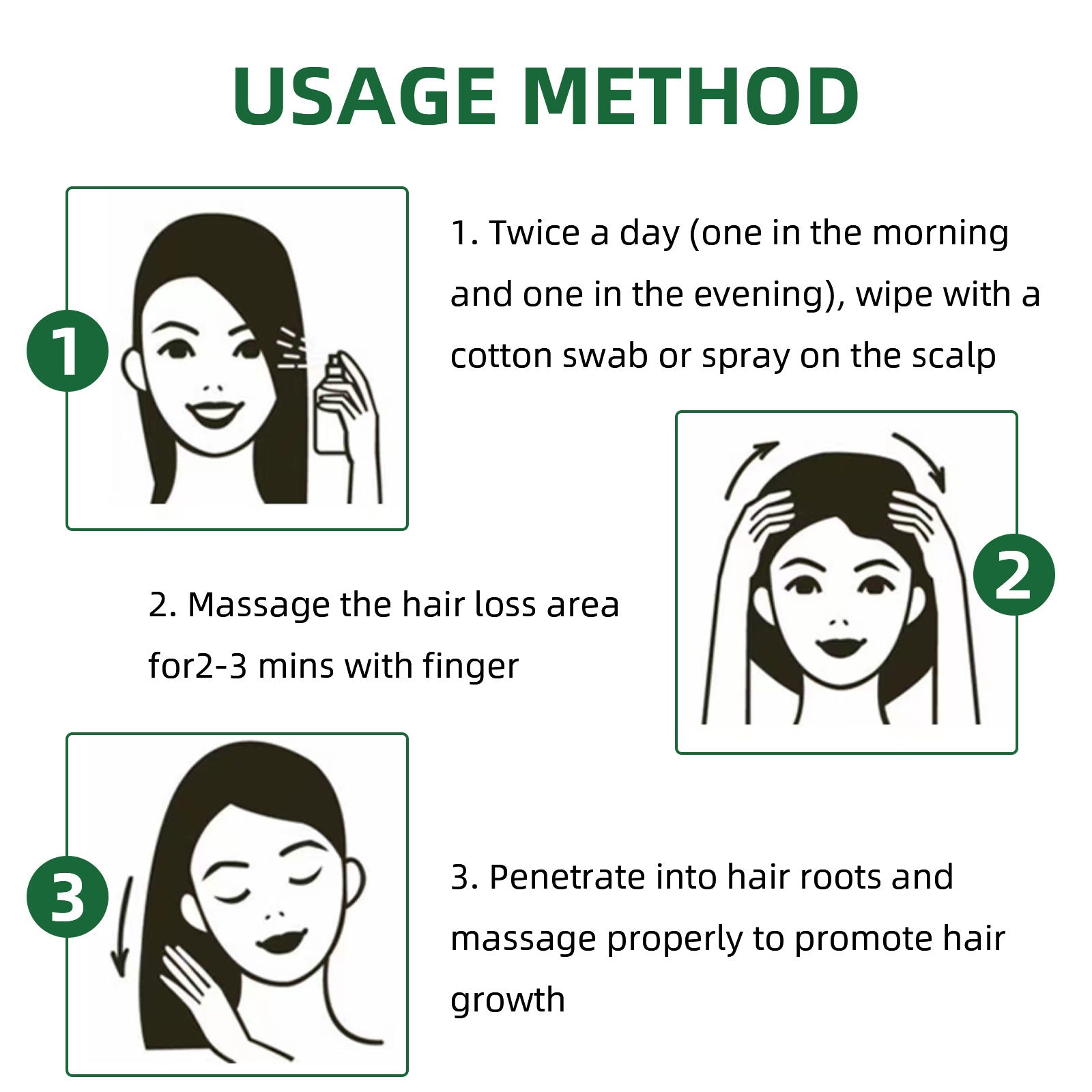 OUHOE Ginseng Hair Growth Lotion Ginseng  Moisturizing Hair Care Hair Growth Spray 1Heartof5