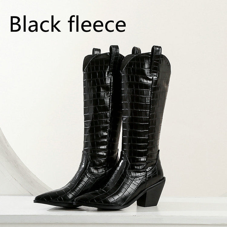 Long Boots Thick Heel Boots Women&