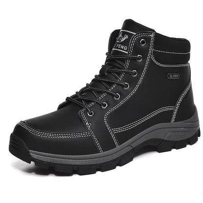 Men Boots Winter Snow Outdoor Ankle Boots For Men Super Warm Boots Leather Non-Slip Work Shoes My Store
