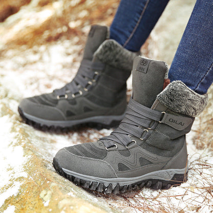 Women Ankle Boots Winter Shoes Woman Snow Boots Mother Warm Shoes Lace Up My Store