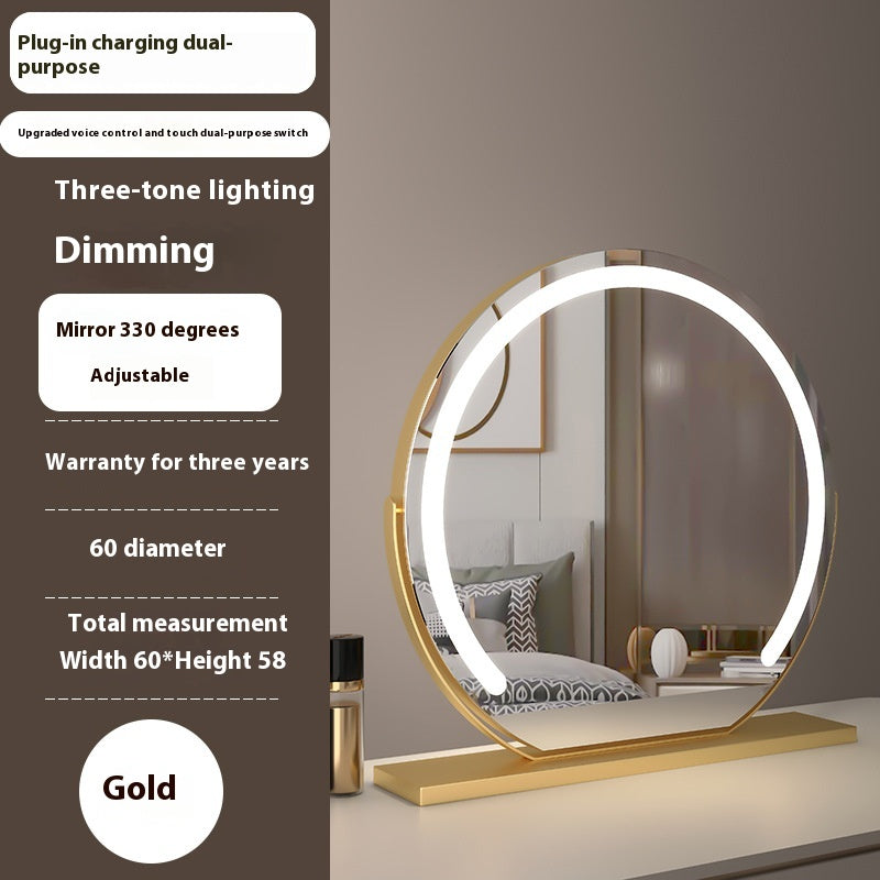 Semicircle LED With Light Makeup Desktop Smart Touch Dimming Fill Light Mirror Adjustable 1Heartof5