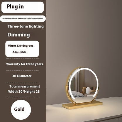 Semicircle LED With Light Makeup Desktop Smart Touch Dimming Fill Light Mirror Adjustable 1Heartof5