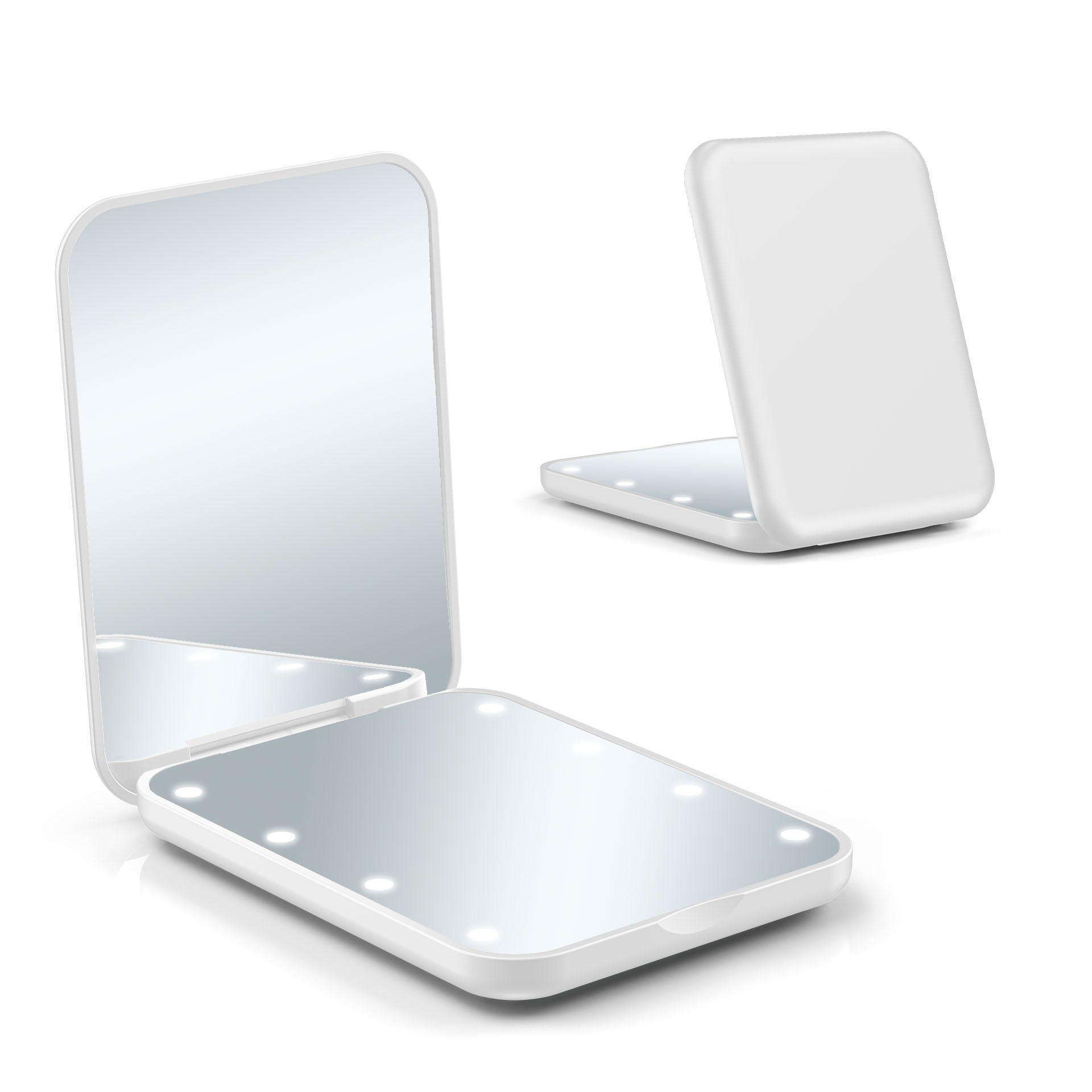 Ultra-thin LED Handheld Makeup Mirror 1Heartof5