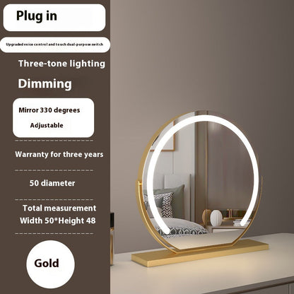 Semicircle LED With Light Makeup Desktop Smart Touch Dimming Fill Light Mirror Adjustable 1Heartof5
