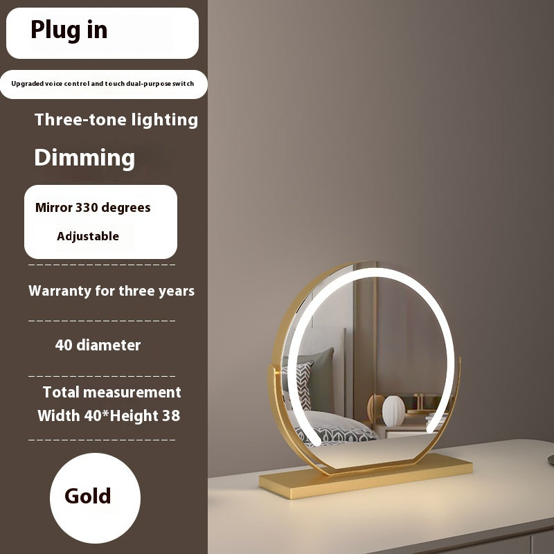Semicircle LED With Light Makeup Desktop Smart Touch Dimming Fill Light Mirror Adjustable 1Heartof5