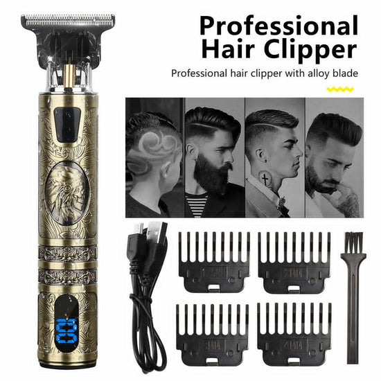 Beard Trimmer Hair Clippers Cordless Hair Cutting Kit Barber Shaving Machine For Men USB Rechargeable 1Heartof5