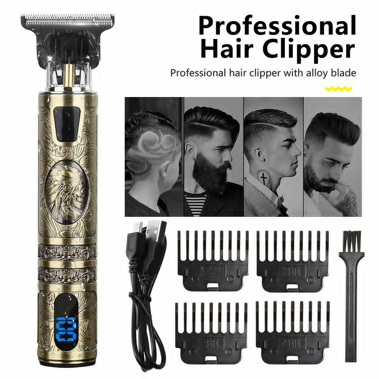 Beard Trimmer Hair Clippers Cordless Hair Cutting Kit Barber Shaving Machine For Men USB Rechargeable 1Heartof5