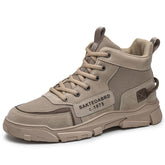 Ankle Boots Men Lace-up Martin Boots Platform Canvas Shoes My Store