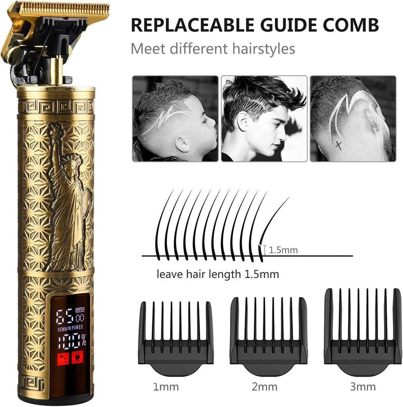 Beard Trimmer Hair Clippers Cordless Hair Cutting Kit Barber Shaving Machine For Men USB Rechargeable 1 PCS 1Heartof5