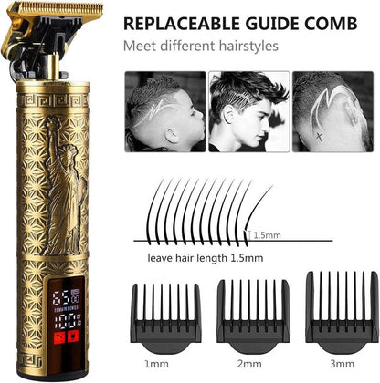 Beard Trimmer Hair Clippers Cordless Hair Cutting Kit Barber Shaving Machine For Men USB Rechargeable 1 PCS 1Heartof5