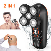 4D Electric Shavers Razor IPX7 Waterproof Wet & Dry 5 Floating Head Rotary Shavers Rechargeable Beard Trimmer Shaving Razor For Men 1Heartof5