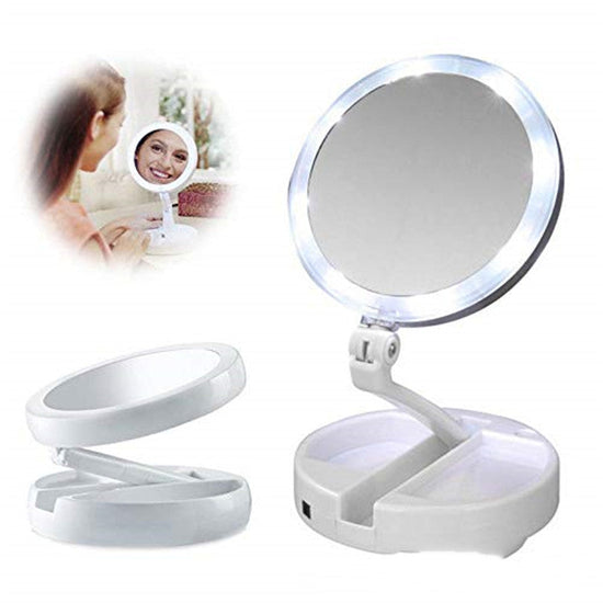 New Style Makeup Mirror LED Makeup Mirror Folding Storage Makeup Mirror 1Heartof5