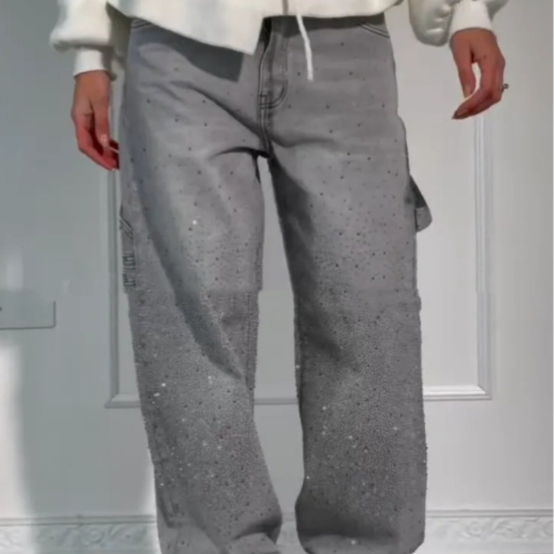 ShinyStraight Jean With Pocket