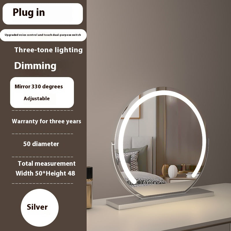 Semicircle LED With Light Makeup Desktop Smart Touch Dimming Fill Light Mirror Adjustable 1Heartof5