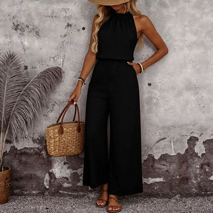 Womens Draped-Neck Vest And Casual Pants Set 1Heartof5