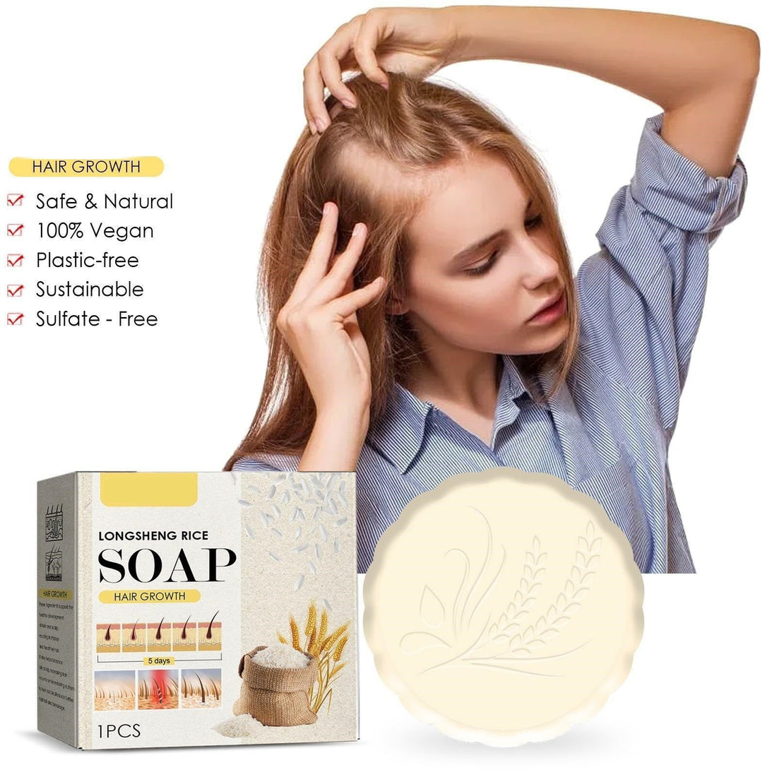 Moisturizing And Anti-hair Loss Shampoo Soap My Store