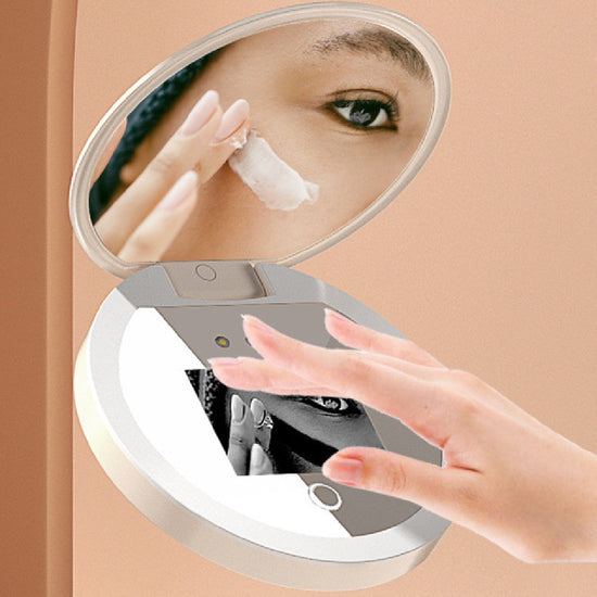 Intelligent Sunscreen UV Makeup Mirror, Handheld LED Beauty, Portable Charging, Eye Protection 1Heartof5