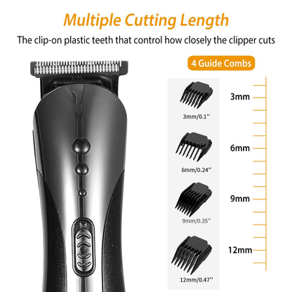 Men Electric Hair Clipper Trimmer Rechargeable Beard Shaver Razor Nose Trimmer Set 1Heartof5