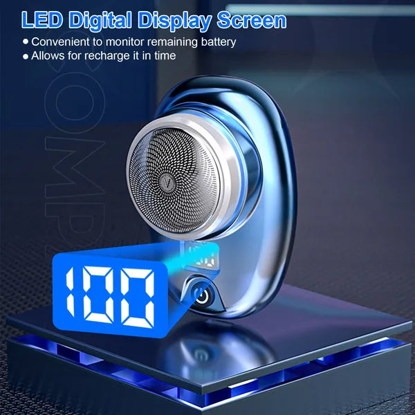 Portable Electric Shaver With LED Digital Display Type-C Rechargeable Electric Razor For Men Electric Beard Trimmer For Home Office Travel Car 1Heartof5