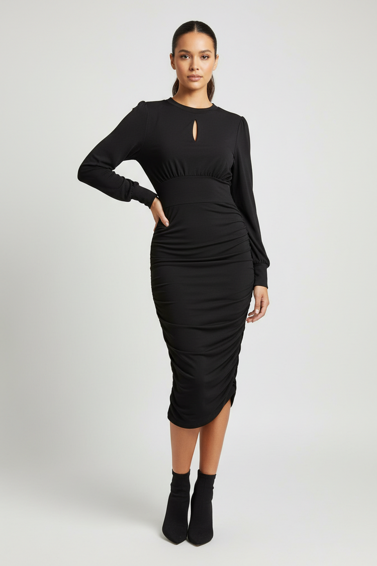 Black, Long sleeve Dress 1Heartof5