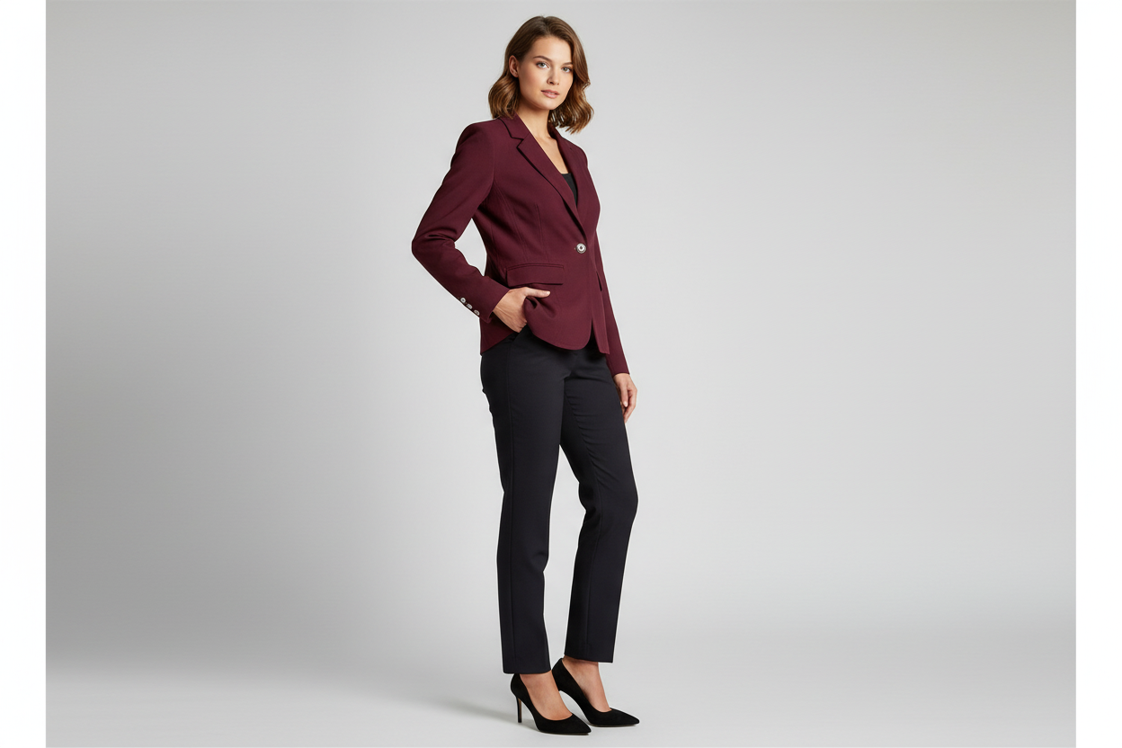 Wine Long sleeve Jacket 1Heartof5