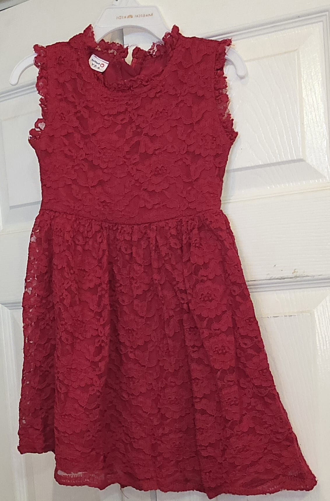 Red Floral, Flower Armless Gown