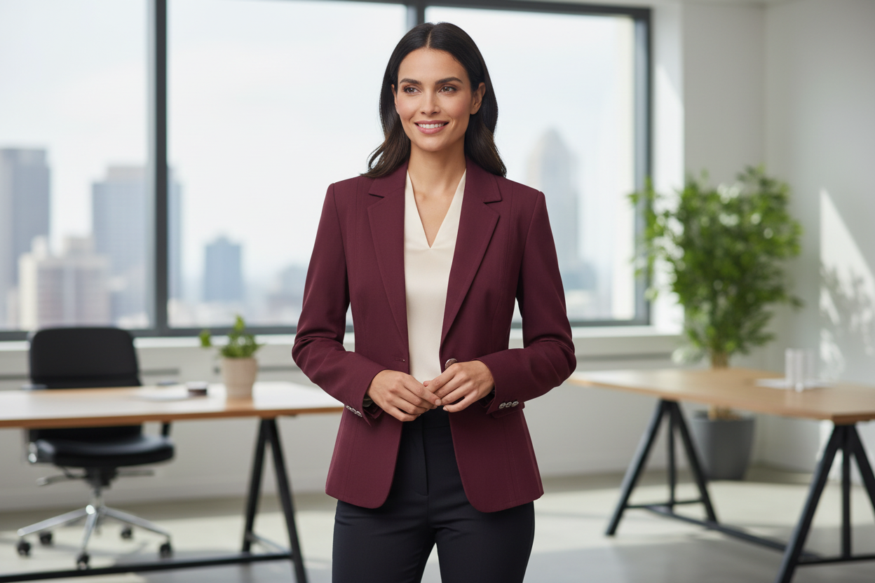 Wine Long sleeve Jacket 1Heartof5