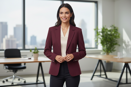 Wine Long sleeve Jacket 1Heartof5