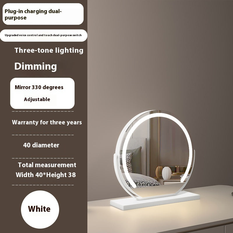 Semicircle LED With Light Makeup Desktop Smart Touch Dimming Fill Light Mirror Adjustable 1Heartof5