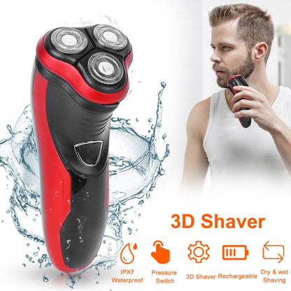 Electric Shaver Razor For Men IPX7 Waterproof Beard Trimmer 3D Rechargeable Painless Rotary Shaver With Trimmer 2 In 1 Electric Shaver 1Heartof5