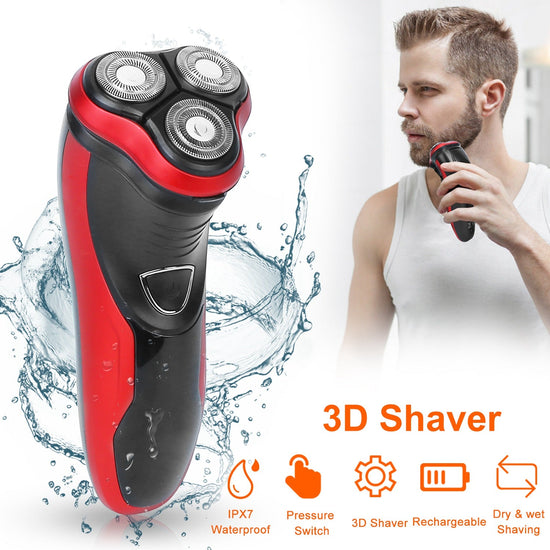 Electric Shaver Razor For Men IPX7 Waterproof Beard Trimmer 3D Rechargeable Painless Rotary Shaver With Trimmer 2 In 1 Electric Shaver 1Heartof5