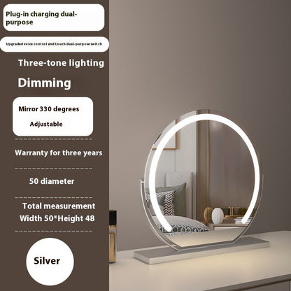 Semicircle LED With Light Makeup Desktop Smart Touch Dimming Fill Light Mirror Adjustable 1Heartof5