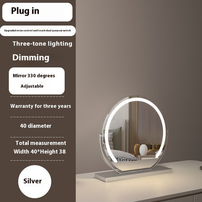 Semicircle LED With Light Makeup Desktop Smart Touch Dimming Fill Light Mirror Adjustable 1Heartof5