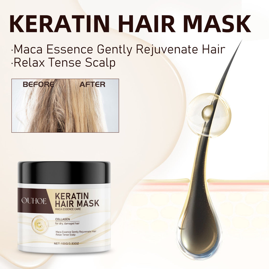 Keratin Conditioner Soft Scalp Deep Nourishing My Store