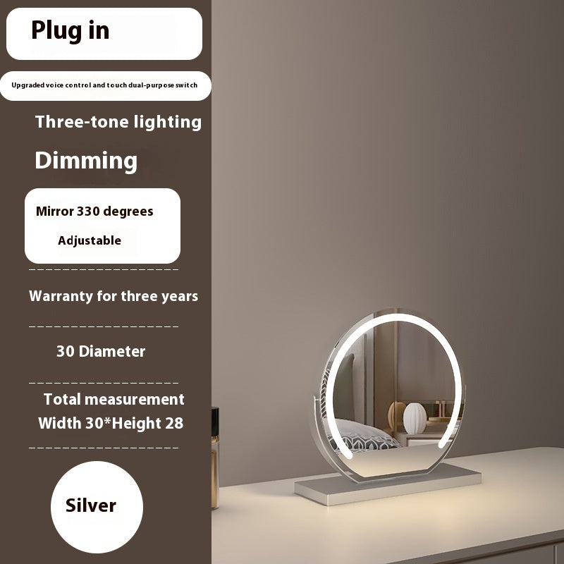 Semicircle LED With Light Makeup Desktop Smart Touch Dimming Fill Light Mirror Adjustable 1Heartof5