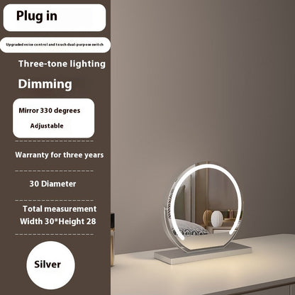 Semicircle LED With Light Makeup Desktop Smart Touch Dimming Fill Light Mirror Adjustable 1Heartof5