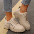 Lace-up Sports Shoes With Side-Zipper Design