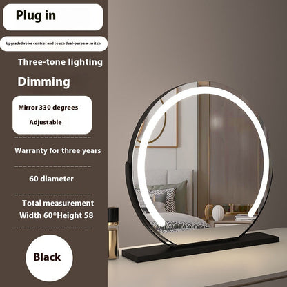 Semicircle LED With Light Makeup Desktop Smart Touch Dimming Fill Light Mirror Adjustable 1Heartof5